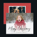 Brush Script Full Photo Christmas Holiday Card<br><div class="desc">Featuring editable brush script and a full photo. Add an additional photo and text to the back for an extra special touch.</div>