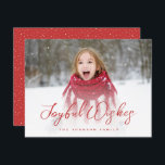 Brush Script Full Photo Christmas Holiday Card<br><div class="desc">Featuring editable brush script and a full photo. Add an additional photo and text to the back for an extra special touch.</div>