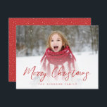 Brush Script Full Photo Christmas Holiday Card<br><div class="desc">Featuring editable brush script and a full photo. Add an additional photo and text to the back for an extra special touch.</div>