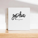 Brush Script Girly White Binder<br><div class="desc">Stay organized and make a statement with our personalized binder. Crafted with a minimalist and modern style, this binder is perfect for both school and business use. Your name is beautifully written in modern handwritten brush calligraphy on the cover, giving it a unique and stylish touch. Below your name, add...</div>