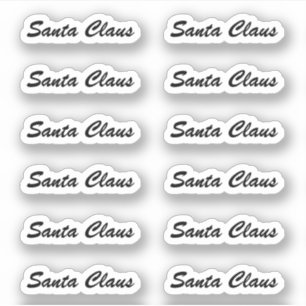 Brush Script Kiss-Cut Santa Claus Signature