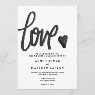 Brush Script Love| Faire-part de mariage