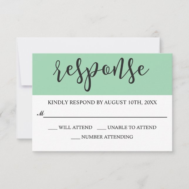 Brush Script Modern RSVP Card (Front)