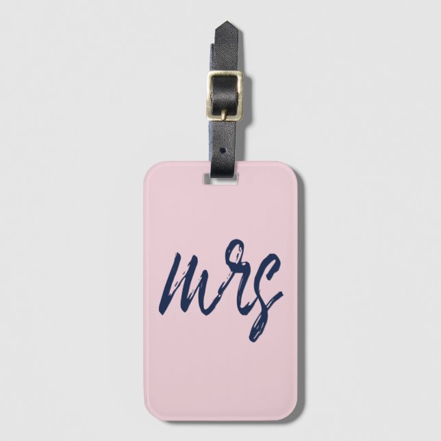 Brush Script Mrs ⎥Luggage Tag (Front Vertical)