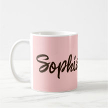 Brush Script Name Pretty Pink Personalized Mug