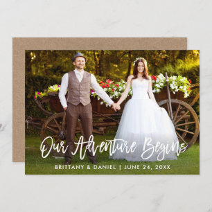 Brush Script Our Adventure Begins Kraft Card