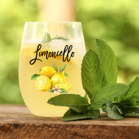 Brush Script Watercolor Lemons Limoncello
