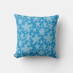 Brush Stars Pattern Throw Pillow