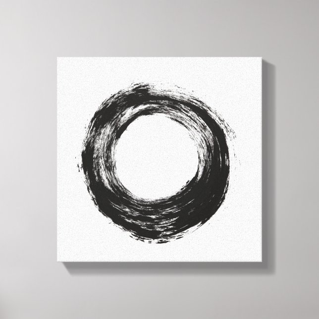 Brush stroke circle texture canvas print (Front)