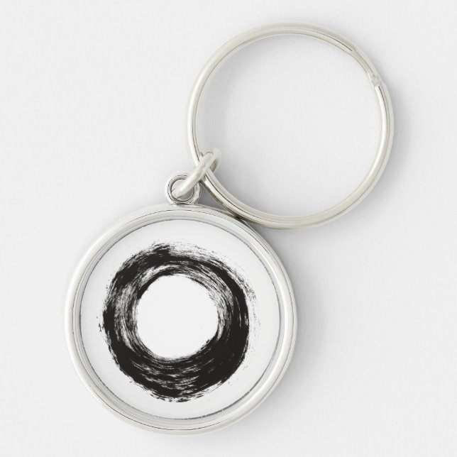 Brush stroke circle texture keychain (Front)