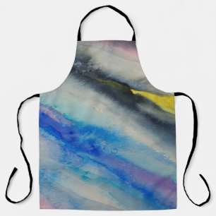  brush stroke, painting Abstract watercolor colorf Apron