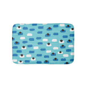 Brush stroke seamless pattern, hand-drawn. bath mat