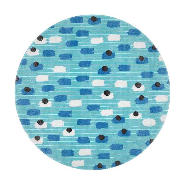 Brush stroke seamless pattern, hand-drawn. cutting board (Front)