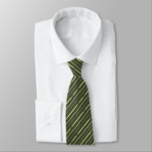 Brush Stroke Striped Tonal Olives Two-sided Tie