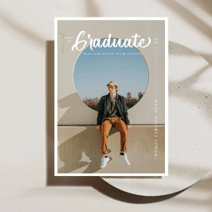 Brush Stroke Typography Graduation Announcement