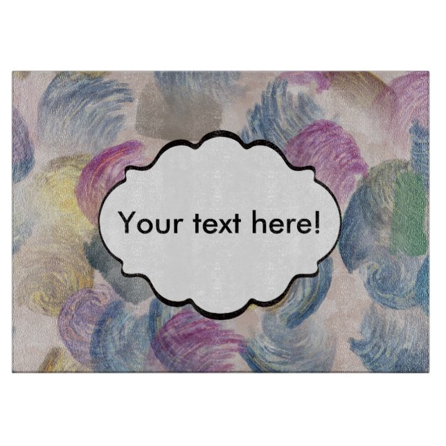 Brush strokes abstract design cutting board (Front)