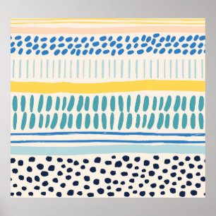 Brush Strokes: Abstract Seamless Fun Poster