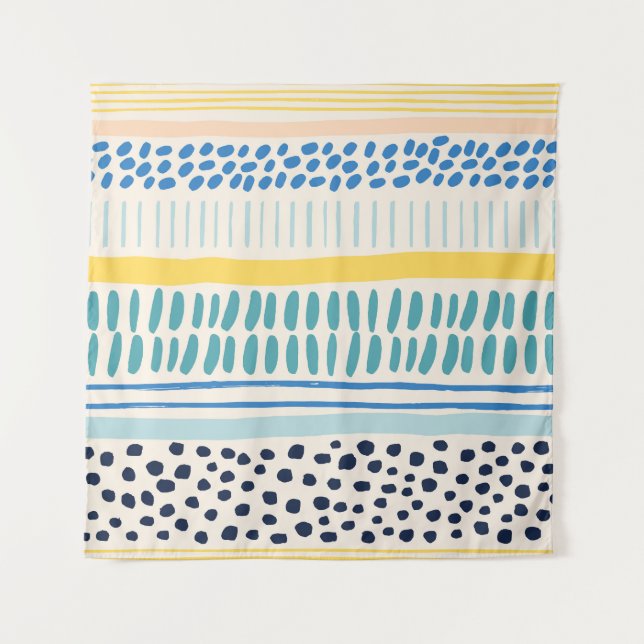 Brush Strokes: Abstract Seamless Fun Tapestry (Front)