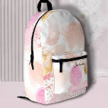 brush strokes and scribbles pattern printed backpack<br><div class="desc">girly backpack</div>