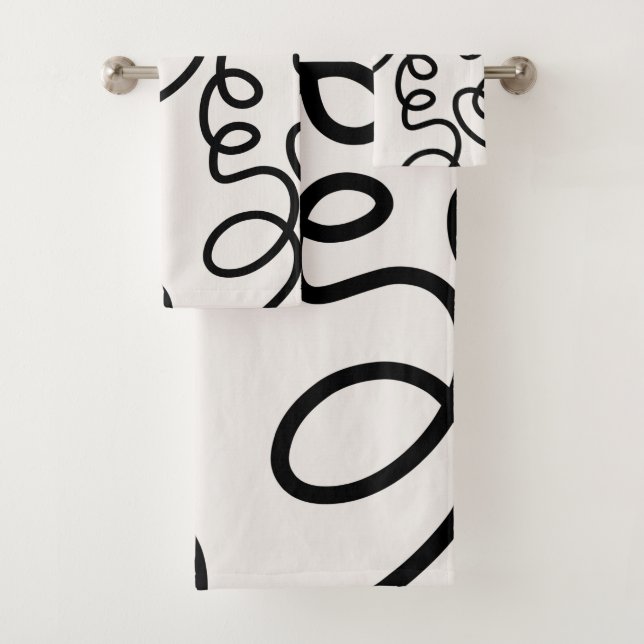 Brush Strokes De Ligne Minimale Moderne Noir Et Bl (En situation)