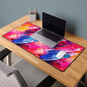 brush strokes pattern 2 desk mat