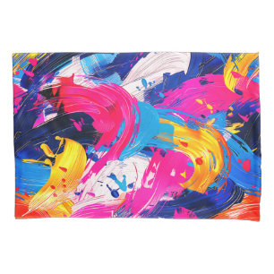 brush strokes pattern pillowcase