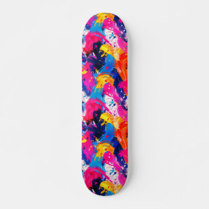 brush strokes pattern skateboard
