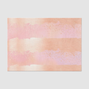 Brush Strokes Rose Gold & Pink Tissue Paper
