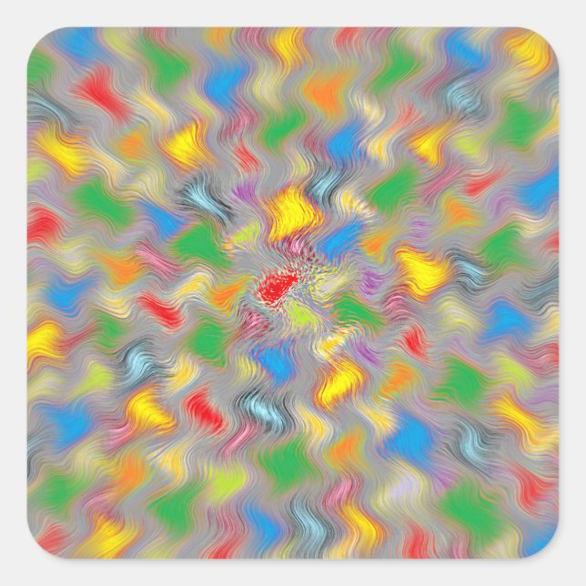 Brush Strokes Square Sticker (Front)