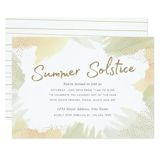 Brush Strokes Summer Solstice Invite