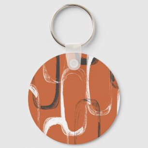 Brush Texture: Seamless Orange Background Keychain