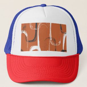 Brush Texture: Seamless Orange Background Trucker Hat