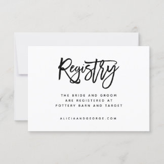 Brush Typography Registry Card