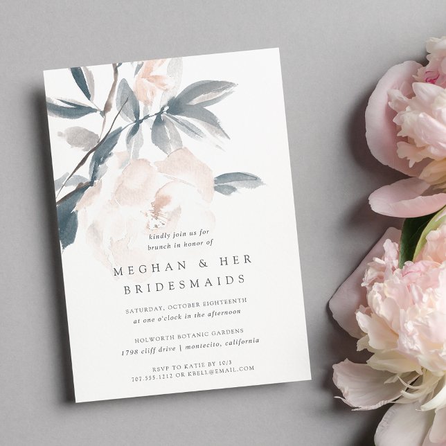 Brush Whisper Bridesmaiers Brunch Invitation (Créateur téléchargé)