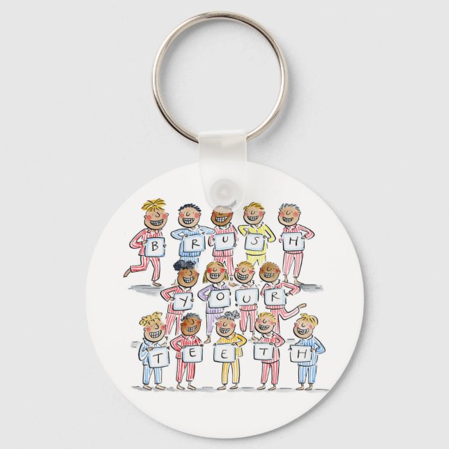Brush your Teeth Keychain (Front)