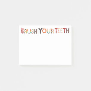 Brush your Teeth Reminder Post-its with Candy  Post-it Notes