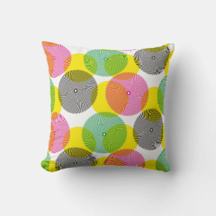 Brush Zigzags: Hand Drawn Pattern Throw Pillow
