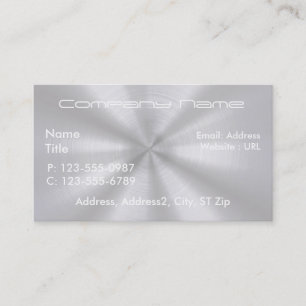 Brushed Aluminum Business Cards