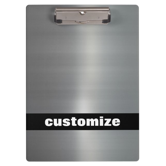 Brushed Aluminum Clipboard (Front)
