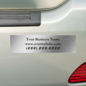 Brushed Aluminum Effect Business Bumper Sticker (On Car)