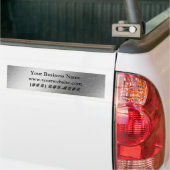 Brushed Aluminum Effect Business Bumper Sticker (On Truck)