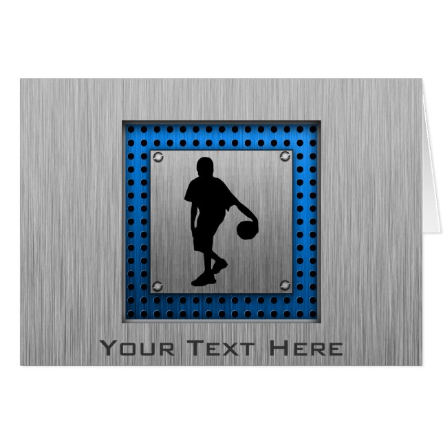 Brushed ALuminum look Basketball Player (Front Horizontal)
