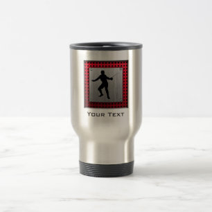 Brushed Aluminum look Fencer Travel Mug
