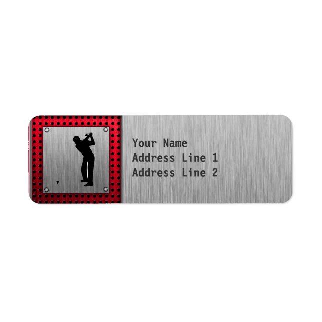 Brushed Aluminum look Golfer (Front)