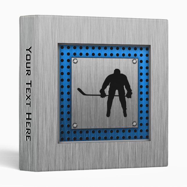Brushed Aluminum look Hockey Binder (Front/Spine)