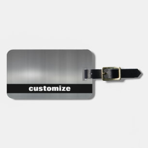 Brushed Aluminum Luggage Tag