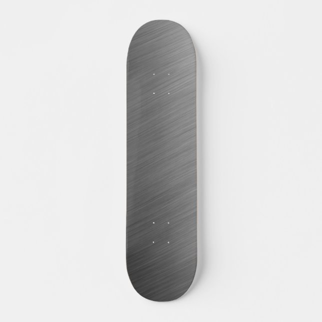 Brushed Aluminum Metal Look Skateboard (Front)