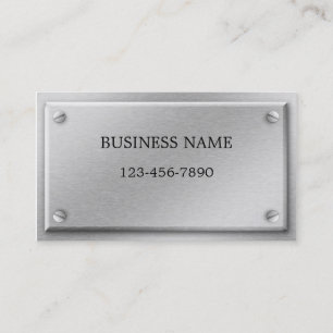 Brushed Aluminum Metal Plate Business Card