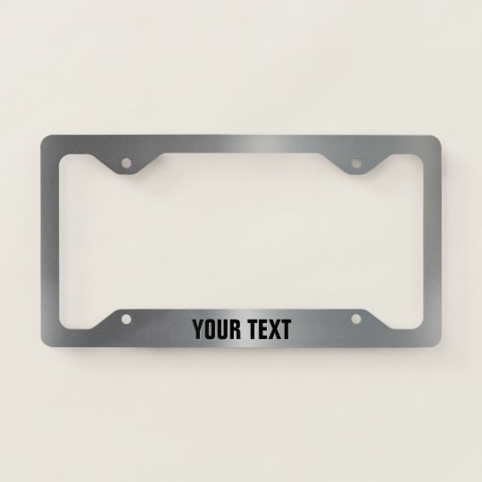 Brushed Aluminum Personalized License Plate Frame | Zazzle.ca