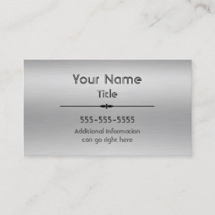Brushed Aluminum Print Business Cards